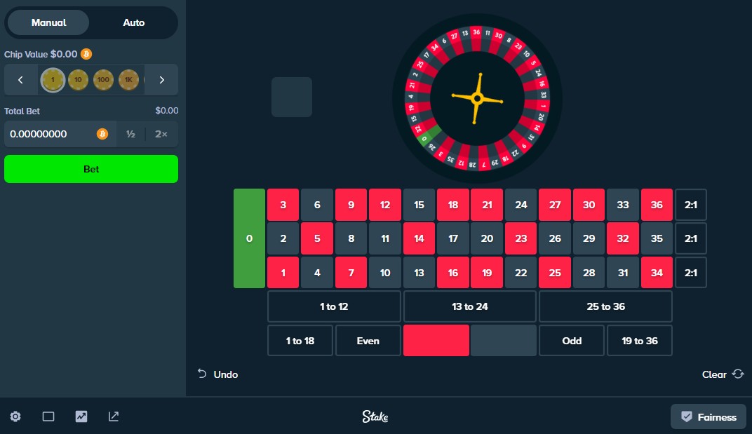 Stake Originals Roulette Screenshot